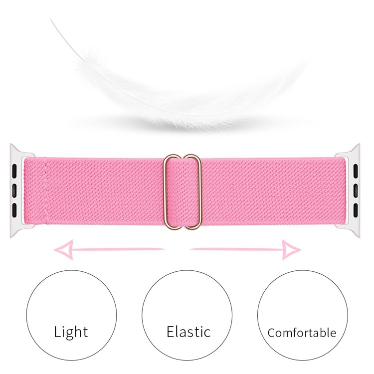 Elastisk Nylonurrem Apple Watch Ultra 49mm 2nd Gen Lyserød
