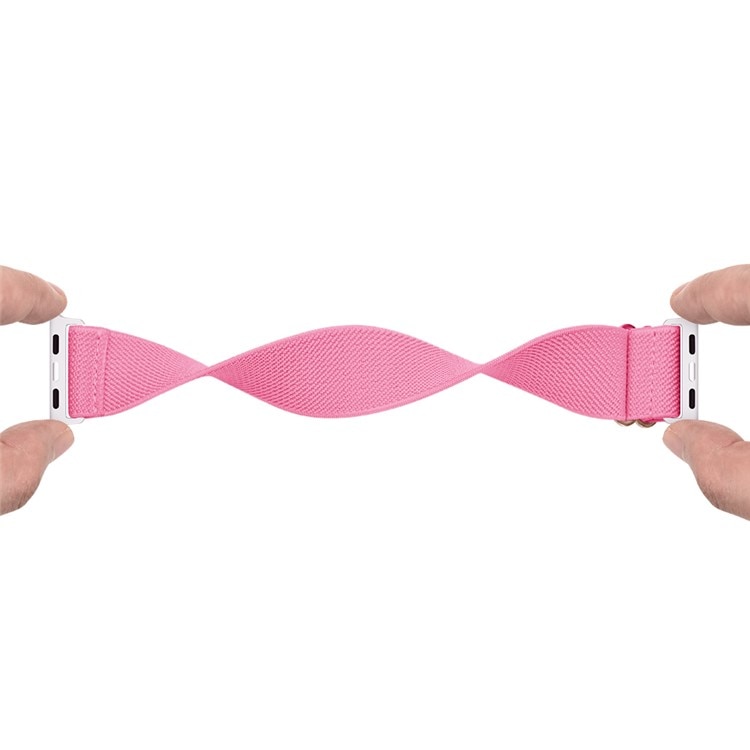 Elastisk Nylonurrem Apple Watch Ultra 49mm 2nd Gen Lyserød