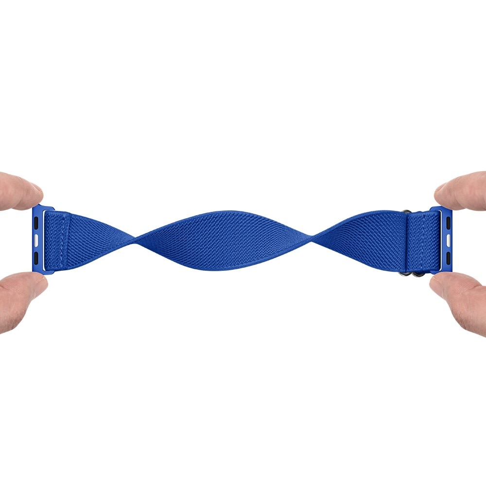 Elastisk Nylonurrem Apple Watch Series 8 45mm Blå