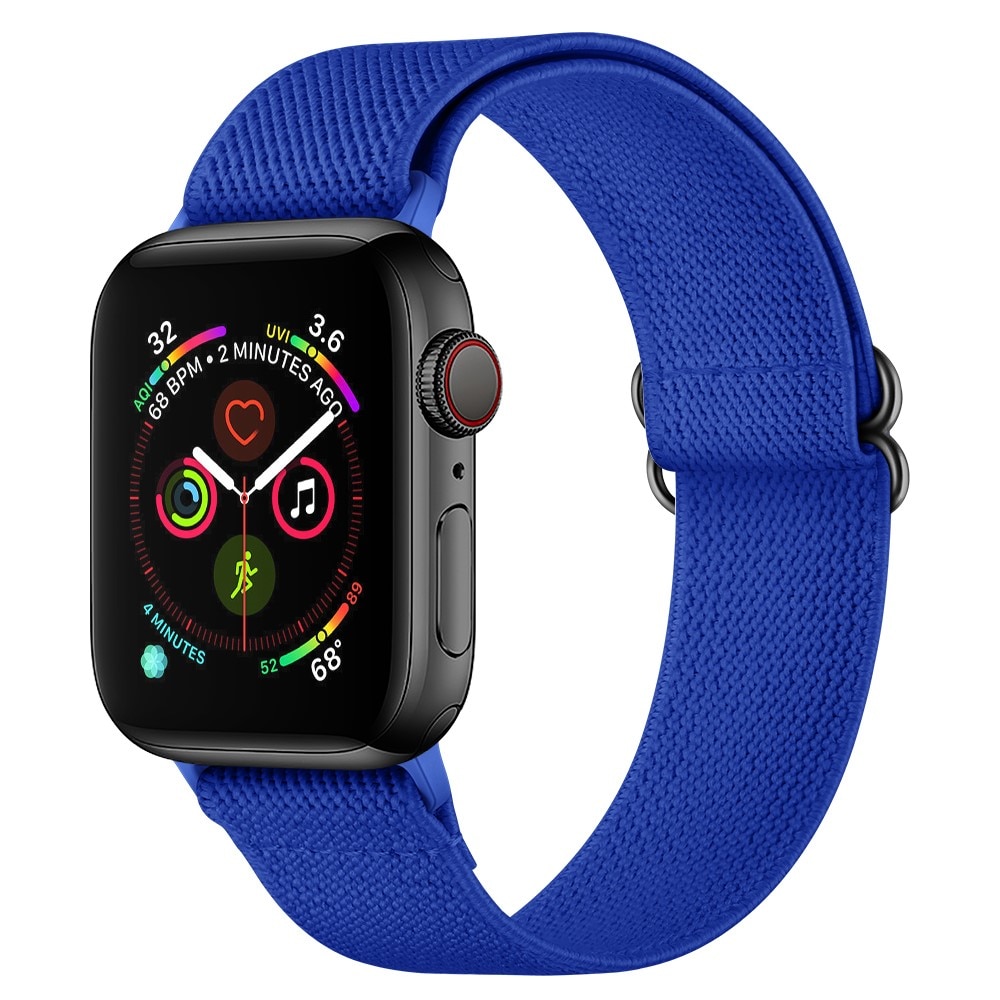 Elastisk Nylonurrem Apple Watch Series 8 45mm Blå