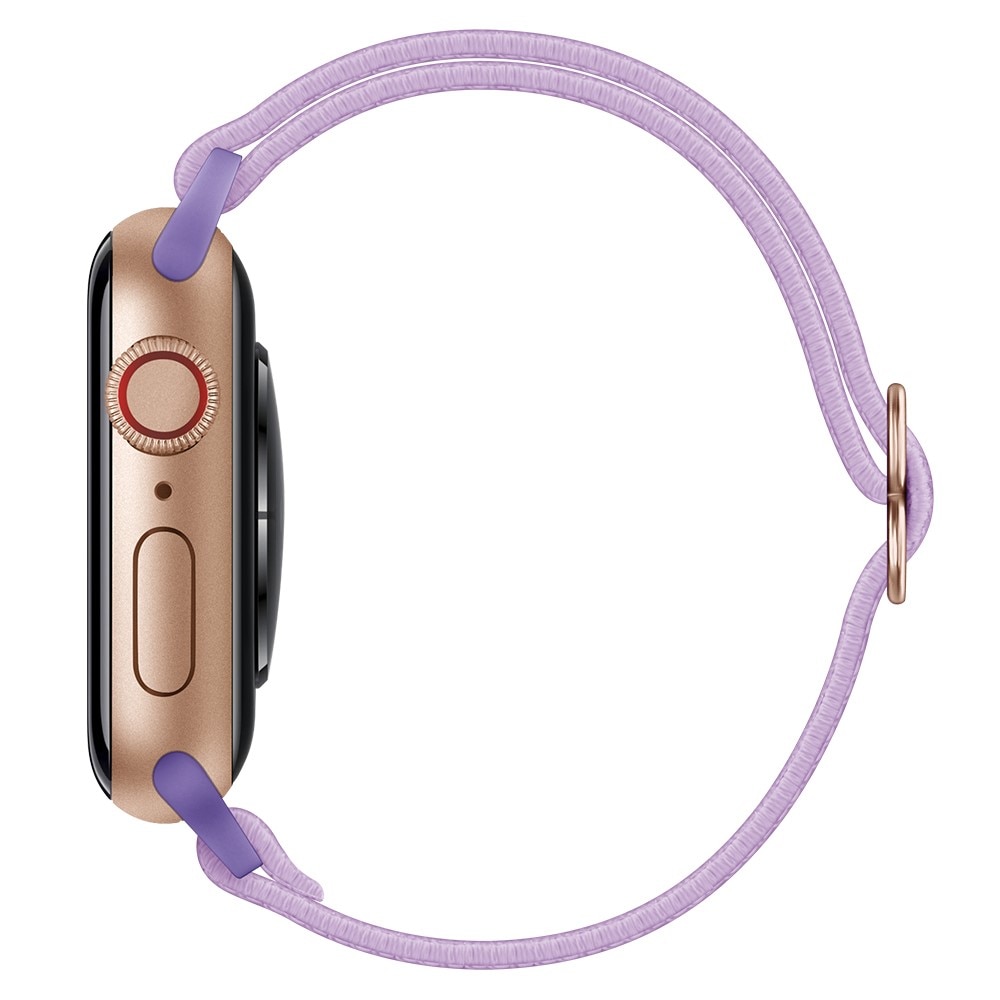 Elastisk Nylonurrem Apple Watch Series 8 45mm Lilla