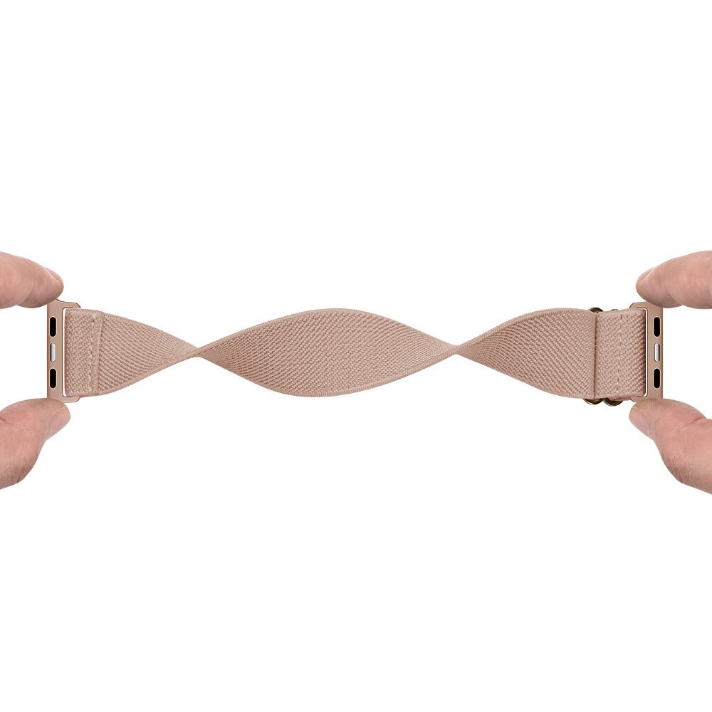 Elastisk Nylonurrem Apple Watch Series 10 46mm Beige