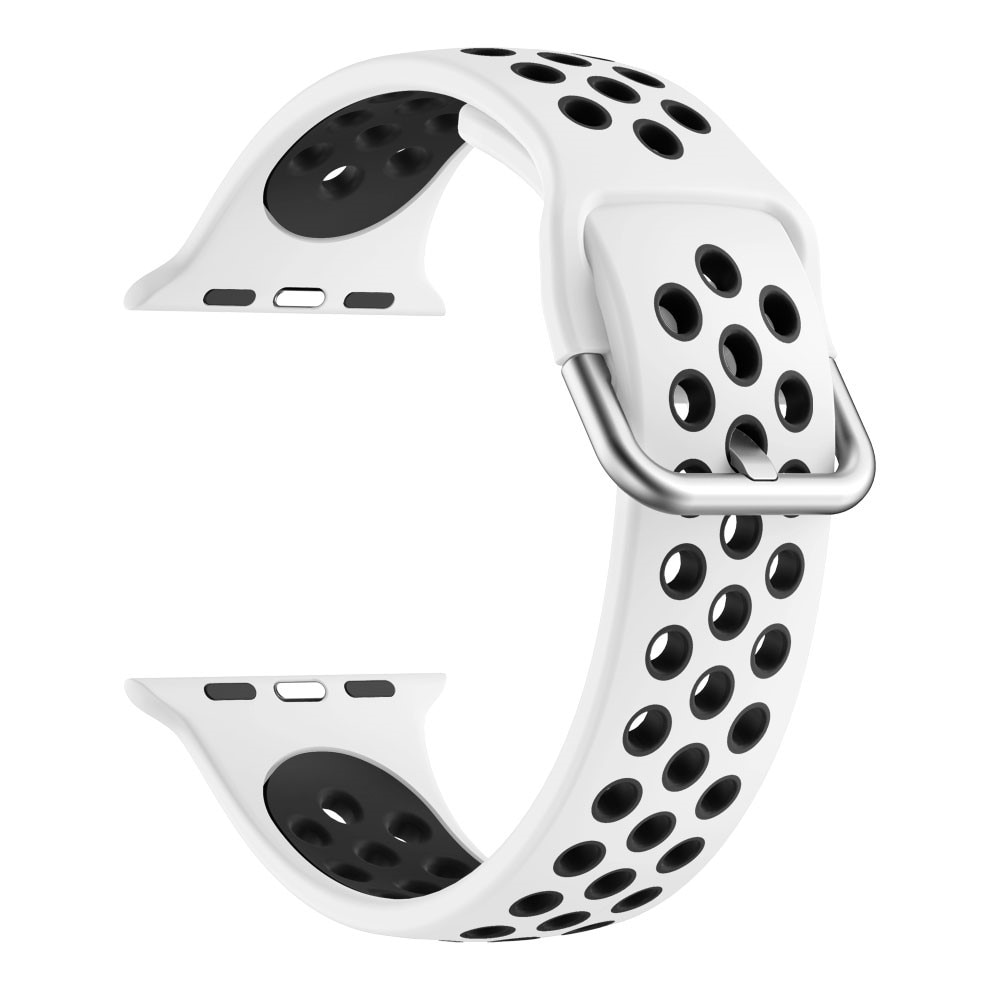 Silikonearmbånd Sport Apple Watch 42/44/45 mm hvid