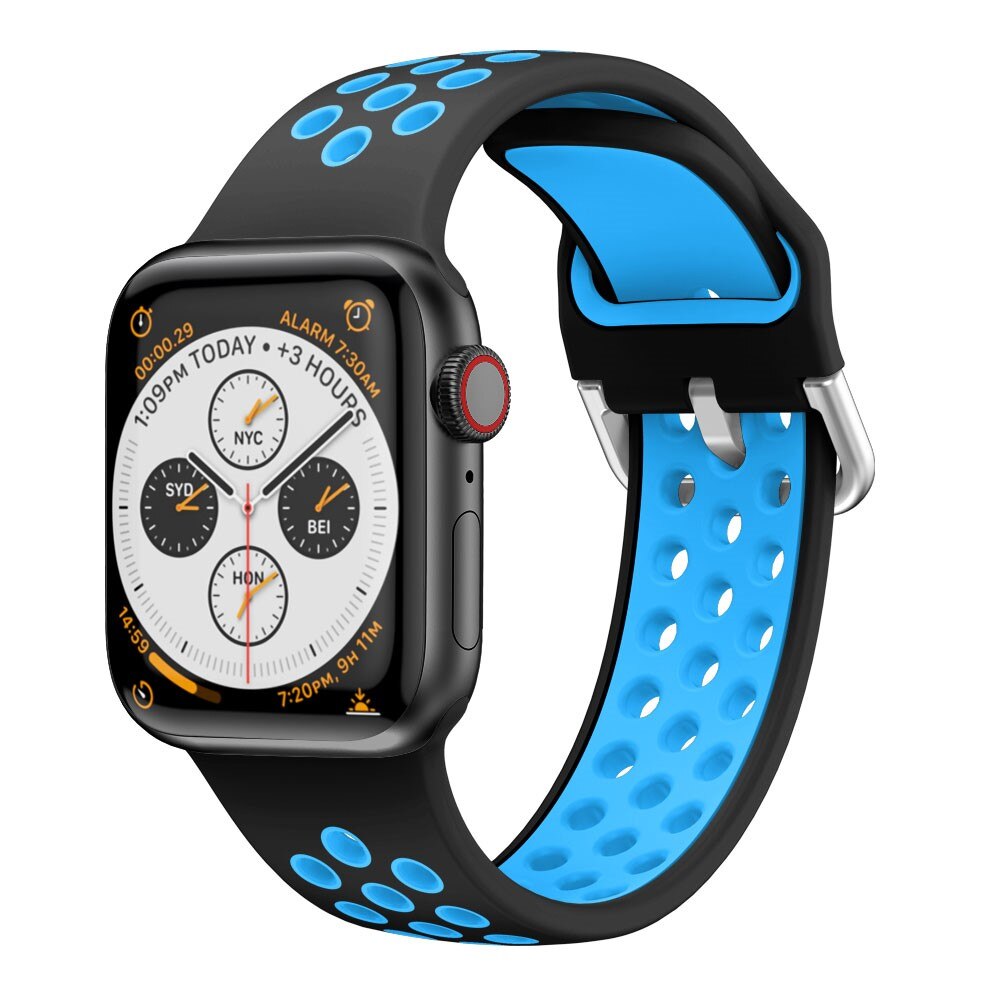 Silikonearmbånd Sport Apple Watch 42/44/45 mm blå