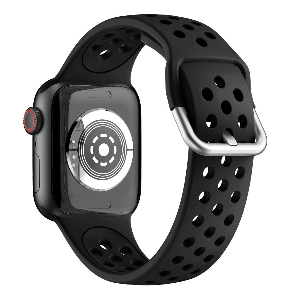 Silikonearmbånd Sport Apple Watch 38/40/41 mm sort