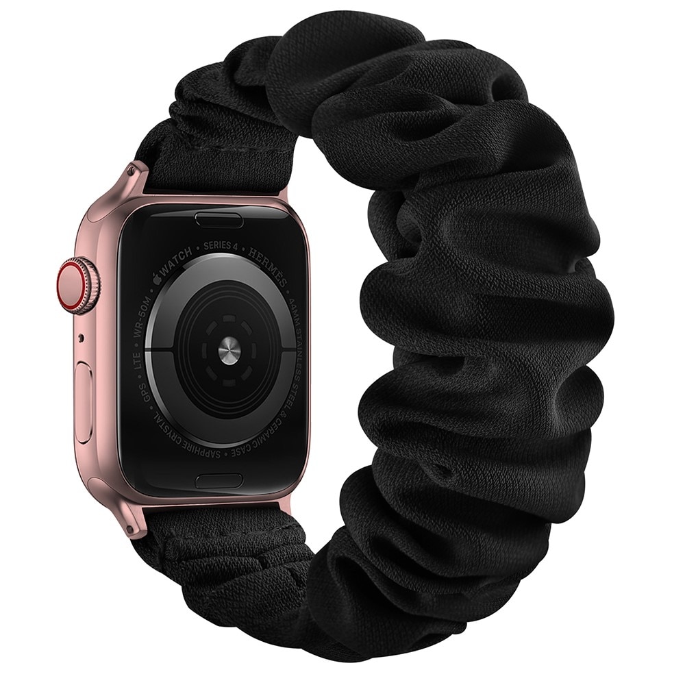 Scrunchie Armbånd Apple Watch 41mm Series 7 sort/rose guld