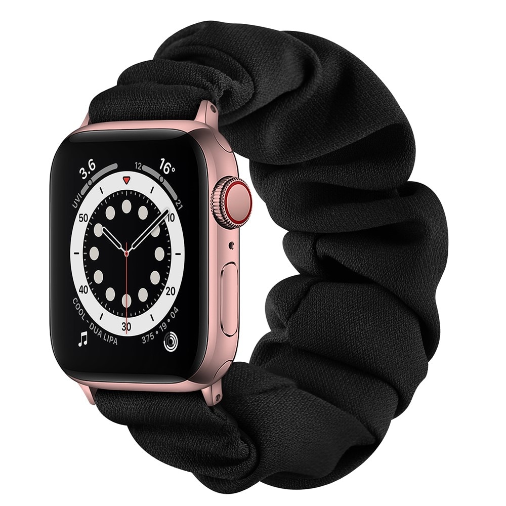 Scrunchie Armbånd Apple Watch 38/40/41 mm sort/rose guld