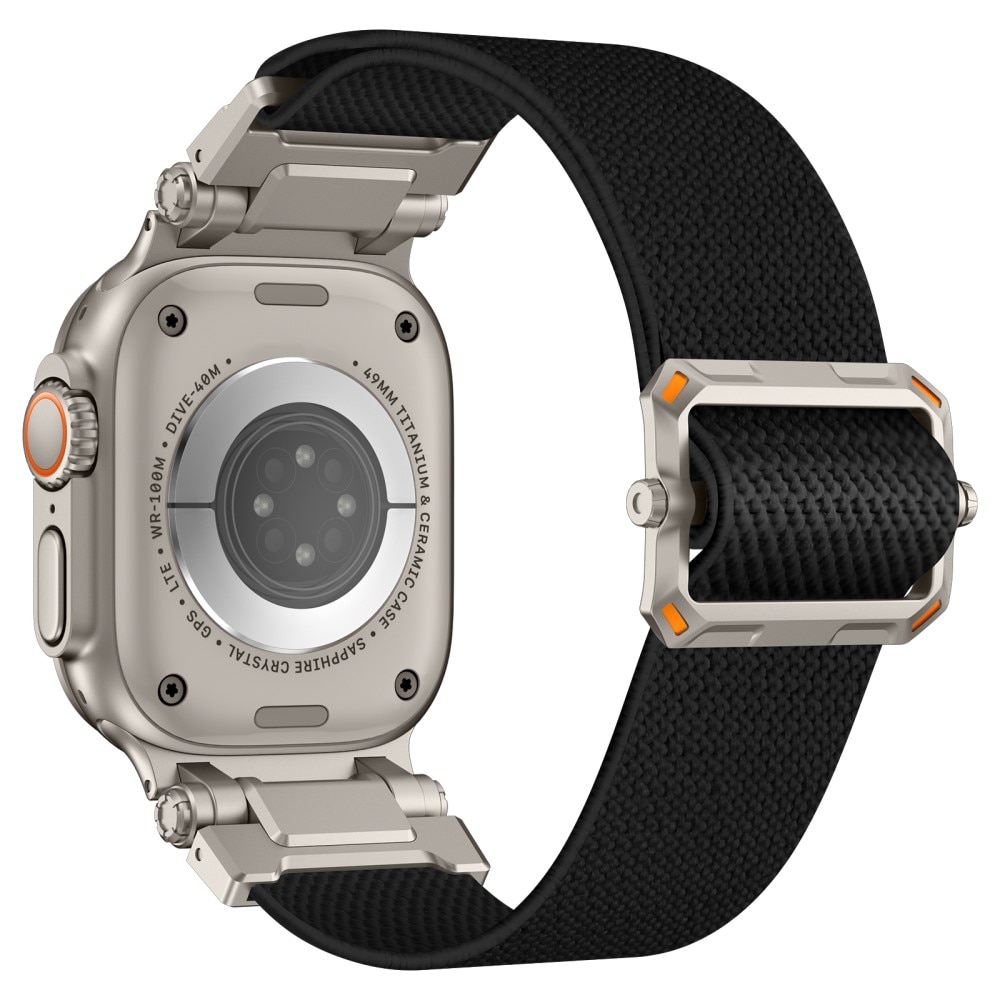 Endure Flex Nylon Strap Apple Watch Series 9 45mm Sort/titan