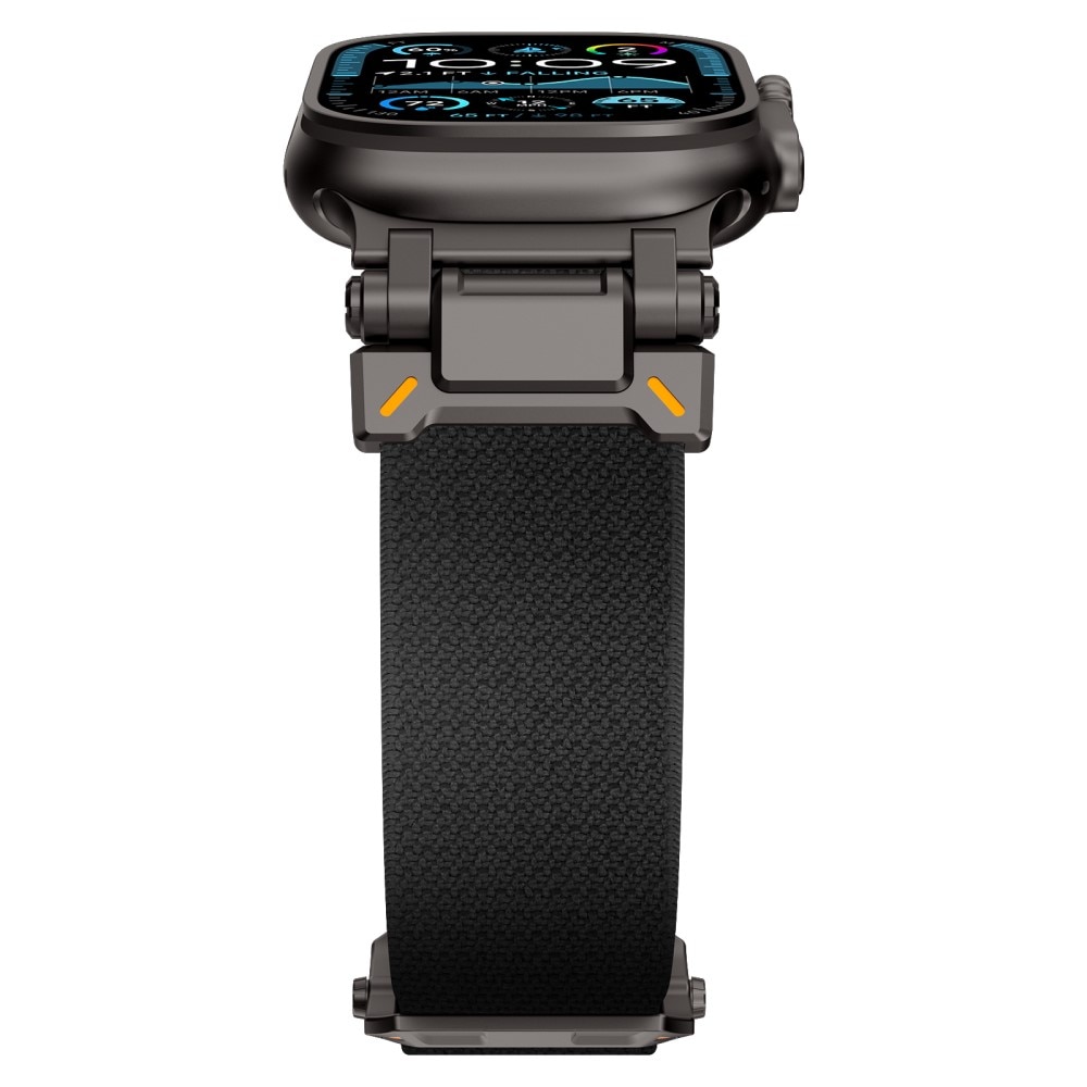 Elastisk Nylonurrem Apple Watch Series 8 45mm Sort