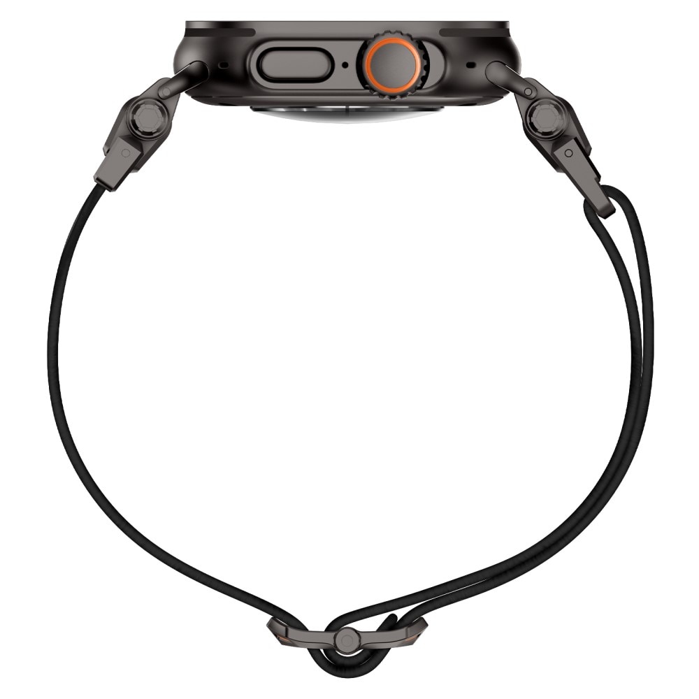 Elastisk Nylonurrem Apple Watch Series 8 45mm Sort