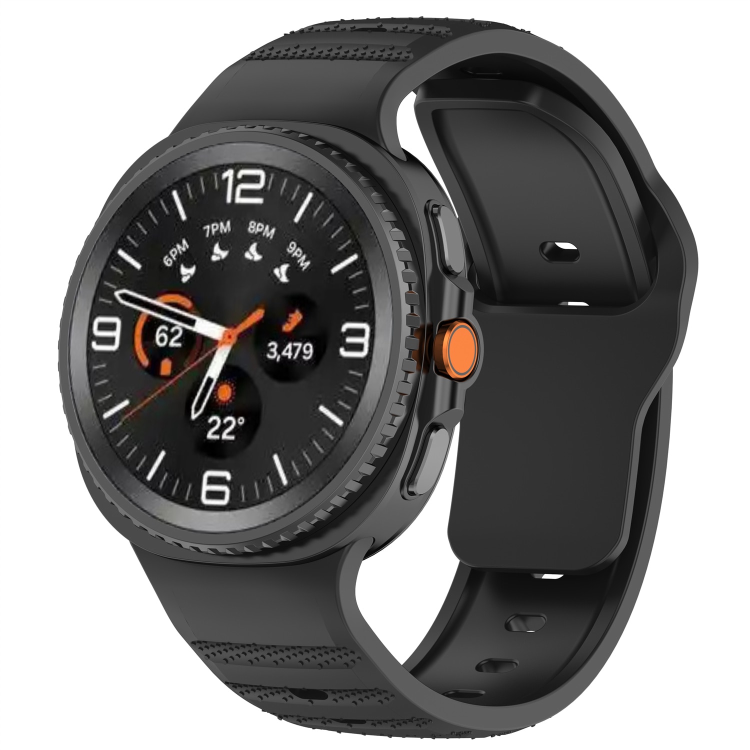 Rem af silikone til Samsung Galaxy Watch 8 40mm Sort