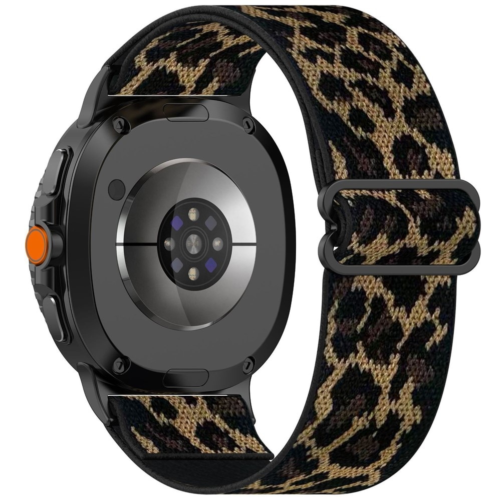Elastisk Nylonurrem Samsung Galaxy Watch 8 Classic Leopard