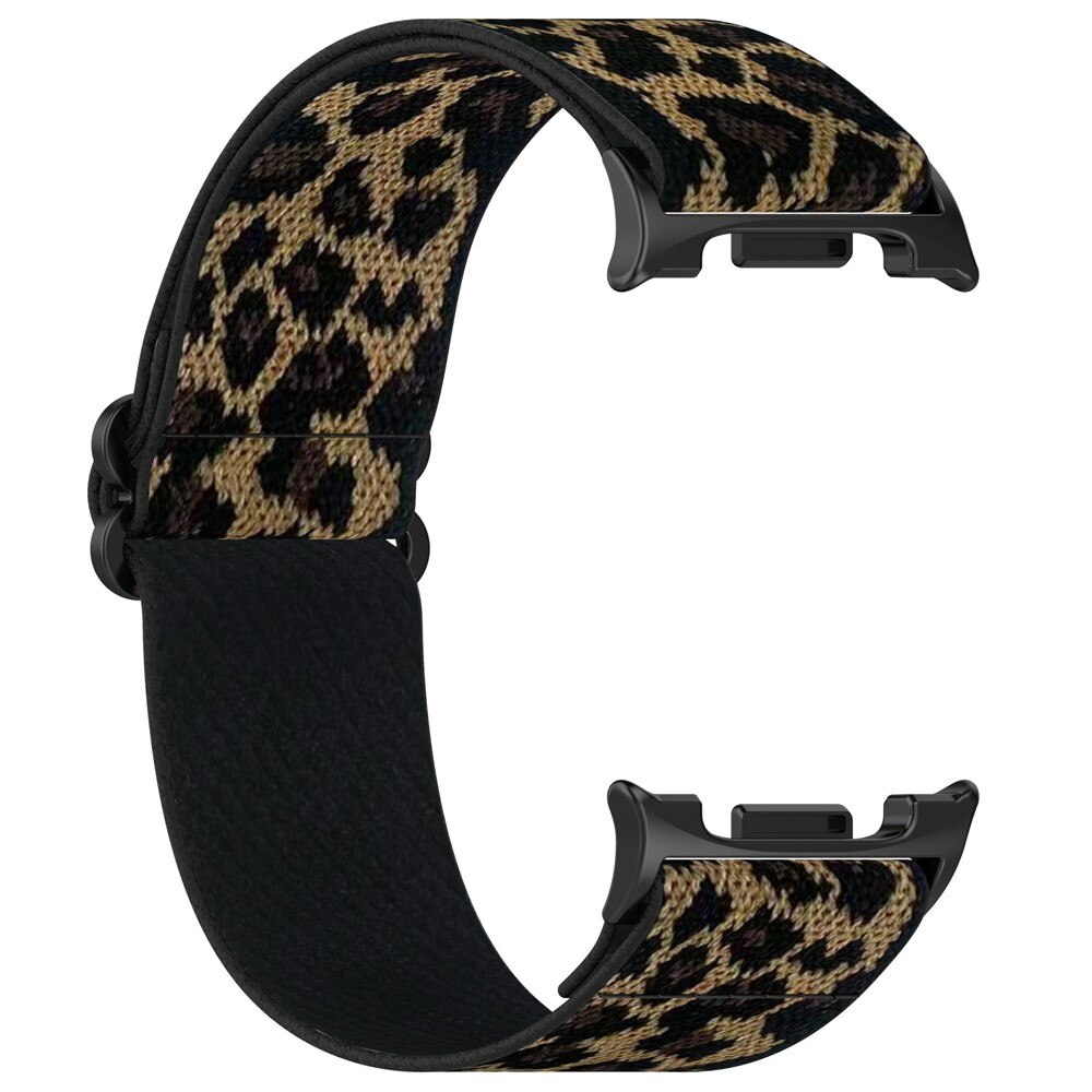 Elastisk Nylonurrem Samsung Galaxy Watch 8 Classic Leopard