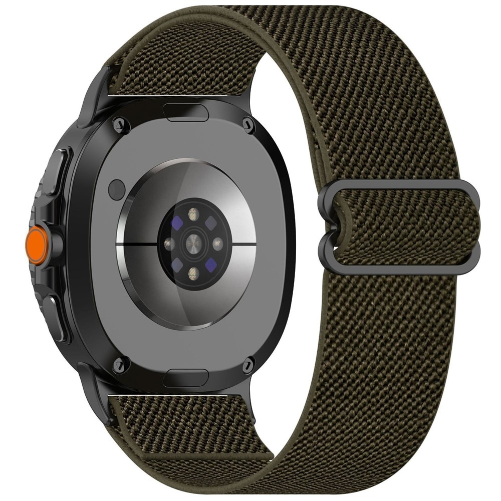 Elastisk Nylonurrem Samsung Galaxy Watch Ultra (2025) Mørkegrøn