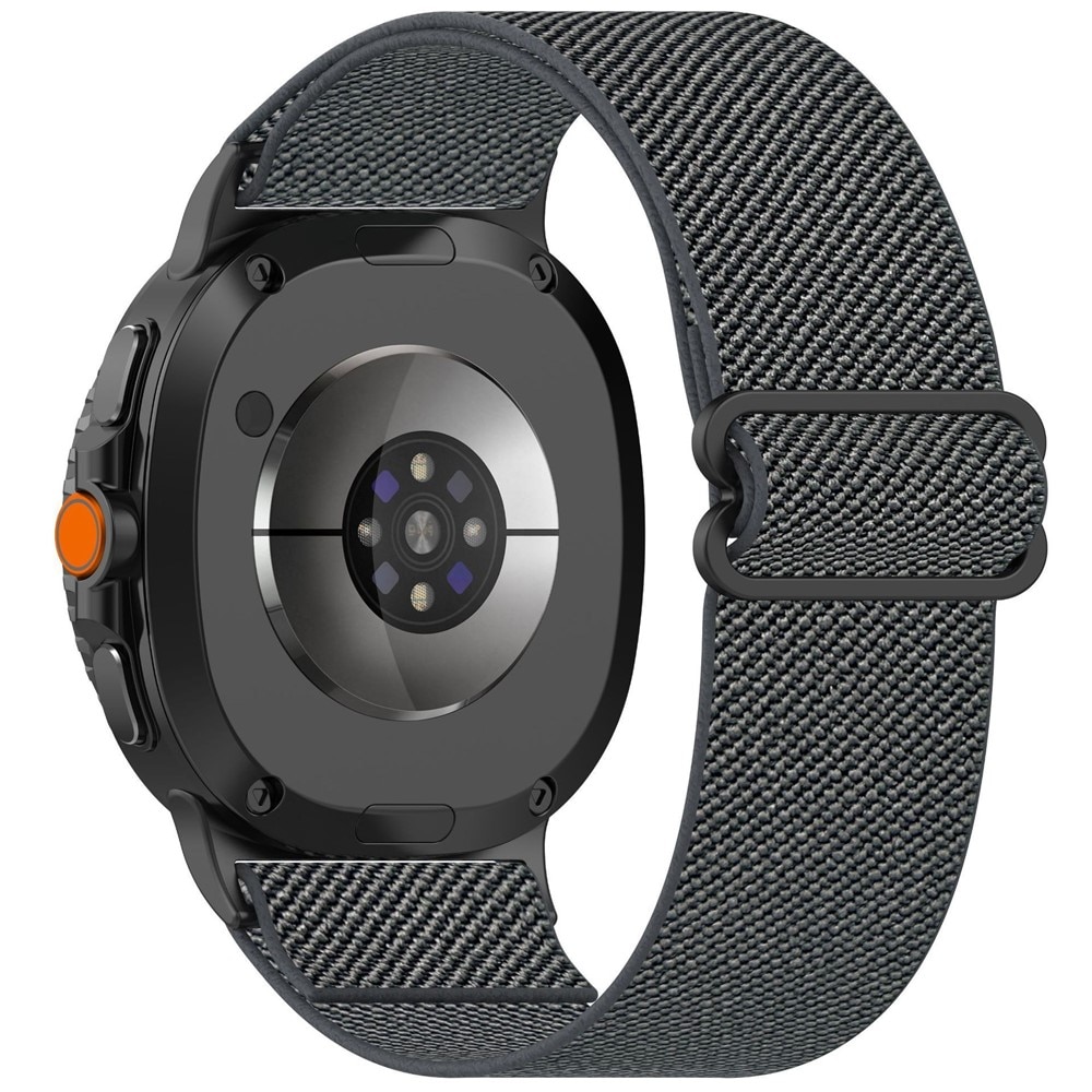 Elastisk Nylonurrem Samsung Galaxy Watch 8 Classic Mørkegrå