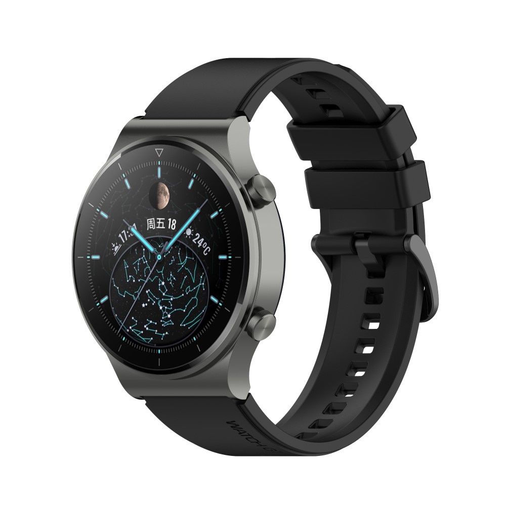 Silikonearmbånd Huawei Watch GT 2 46mm sort