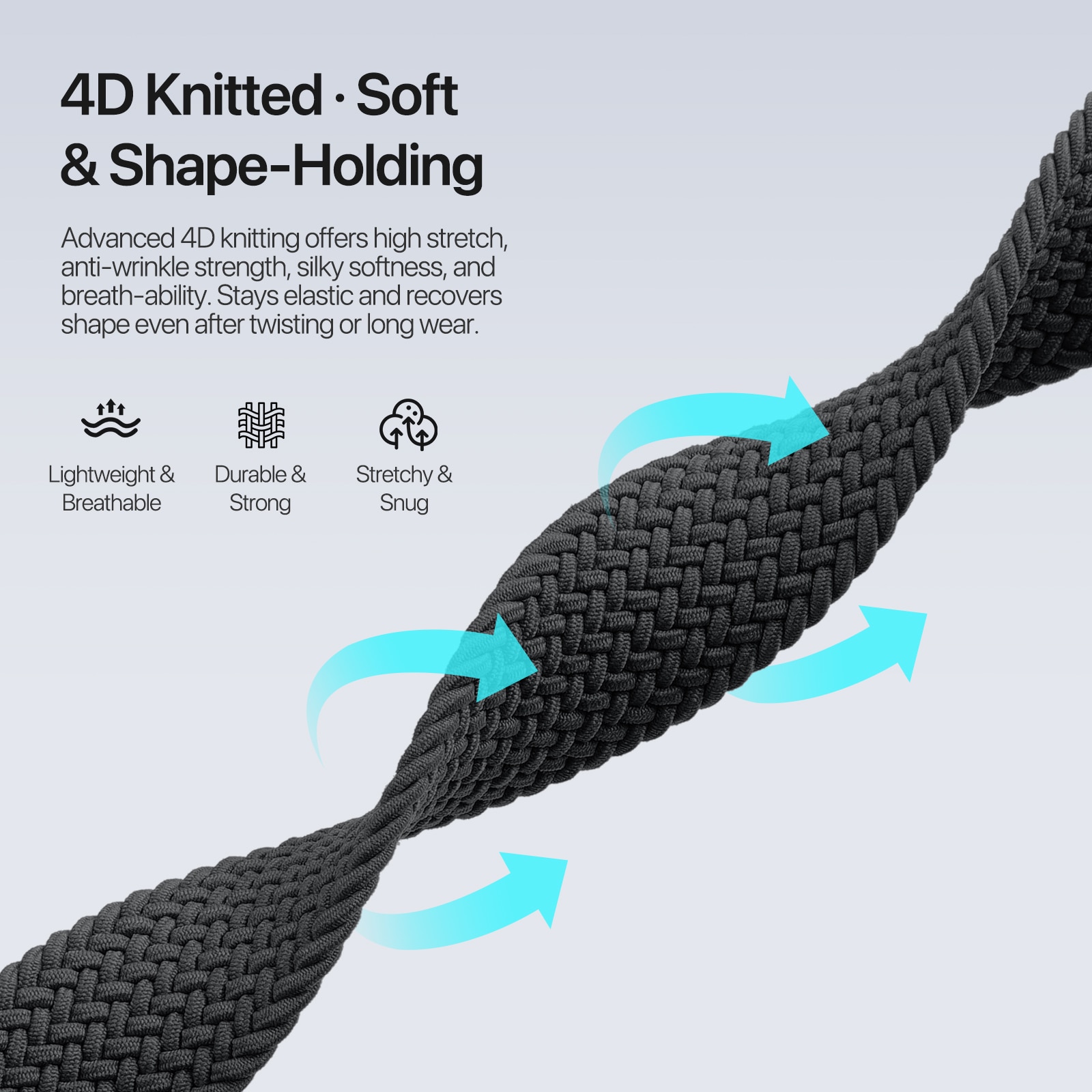 Nylon Woven Armbånd Apple Watch Series 4-6 44mm Navy