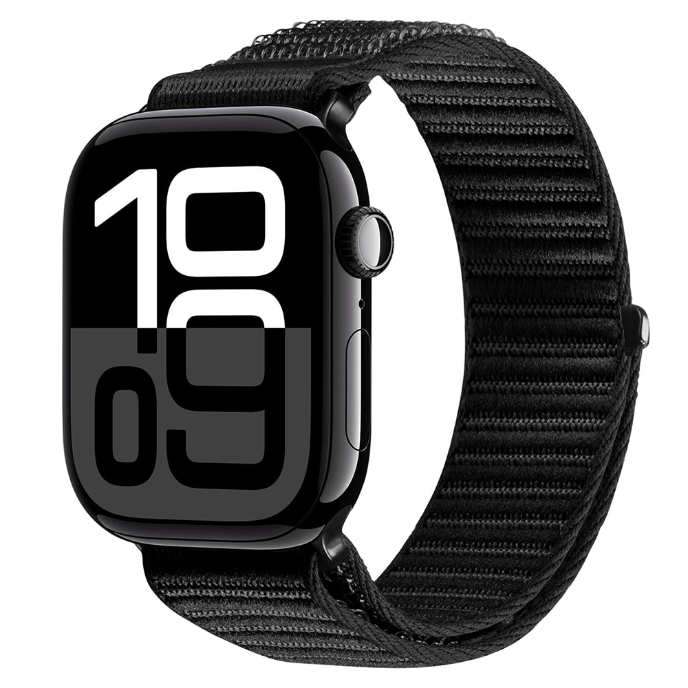 Nylon Armbånd Apple Watch Series 10 42mm Sort