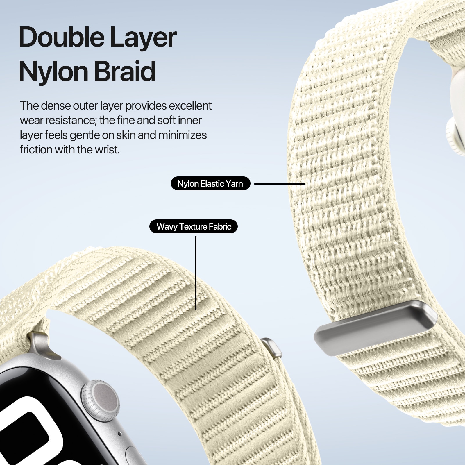 Nylon Armbånd Apple Watch SE 40mm Hvid