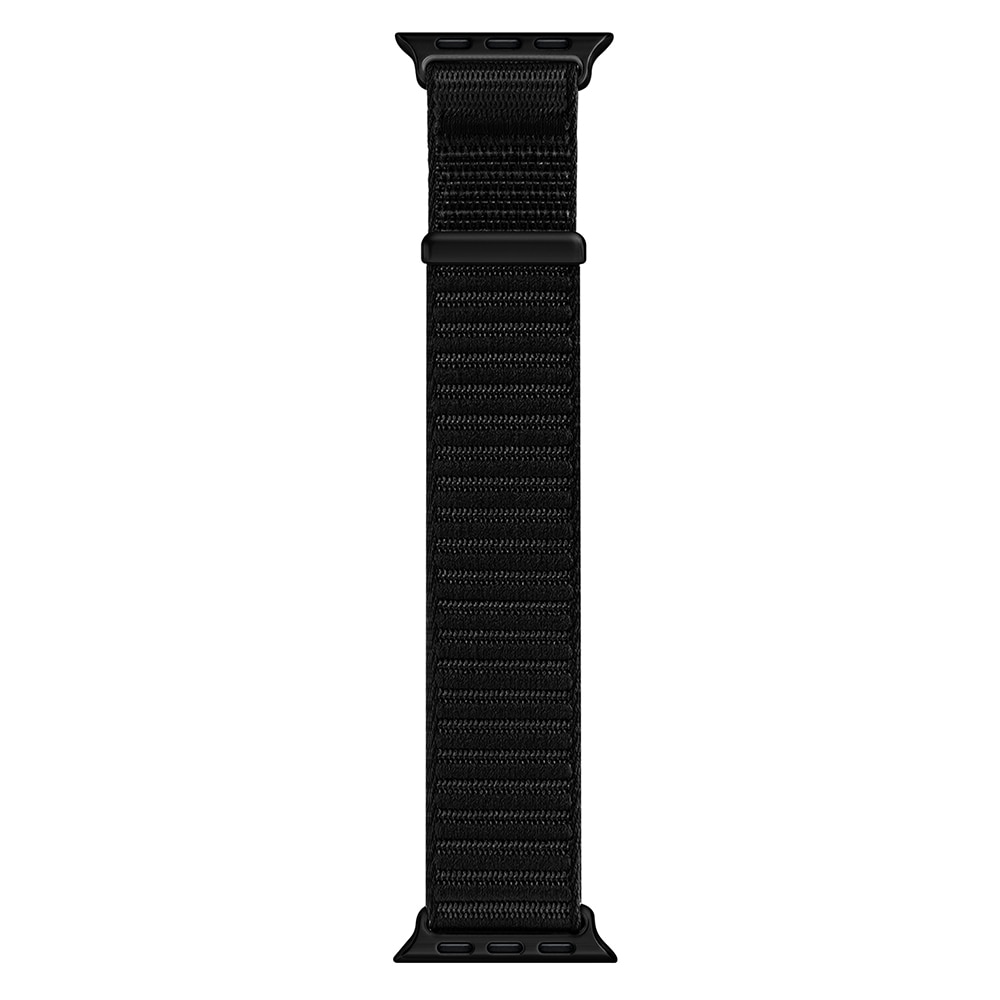 Nylon Armbånd Apple Watch Series 8 45mm Sort