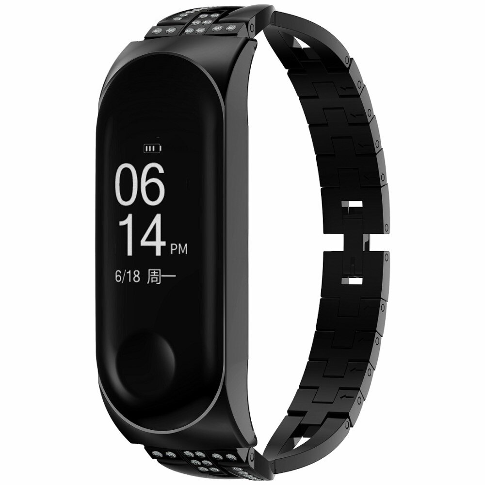 Crystal Bracelet Xiaomi Mi Band 3/4 Black