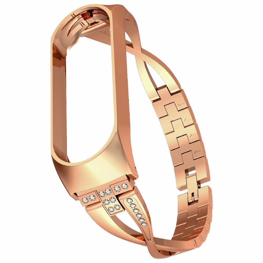 Crystal Bracelet Xiaomi Mi Band 3/4 rose guld