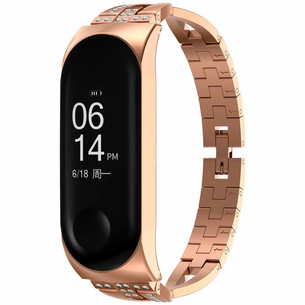 Crystal Bracelet Xiaomi Mi Band 3/4 rose guld