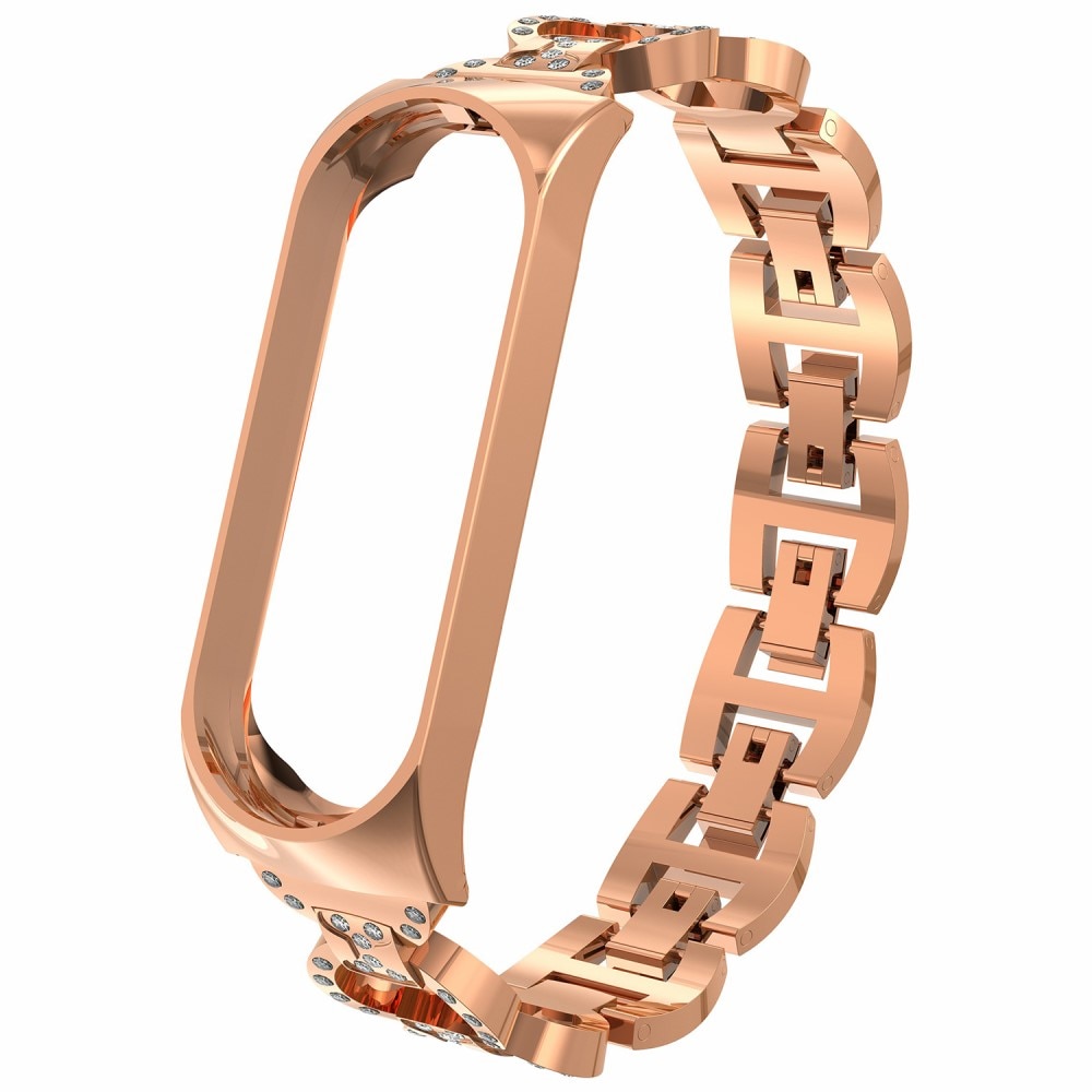 Rhinestone Bracelet Xiaomi Mi Band 5/6 Rose Gold