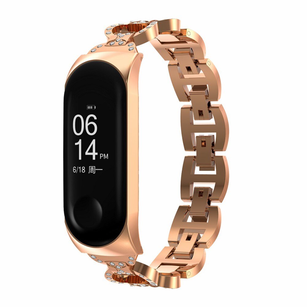 Rhinestone Bracelet Xiaomi Mi Band 5/6 Rose Gold