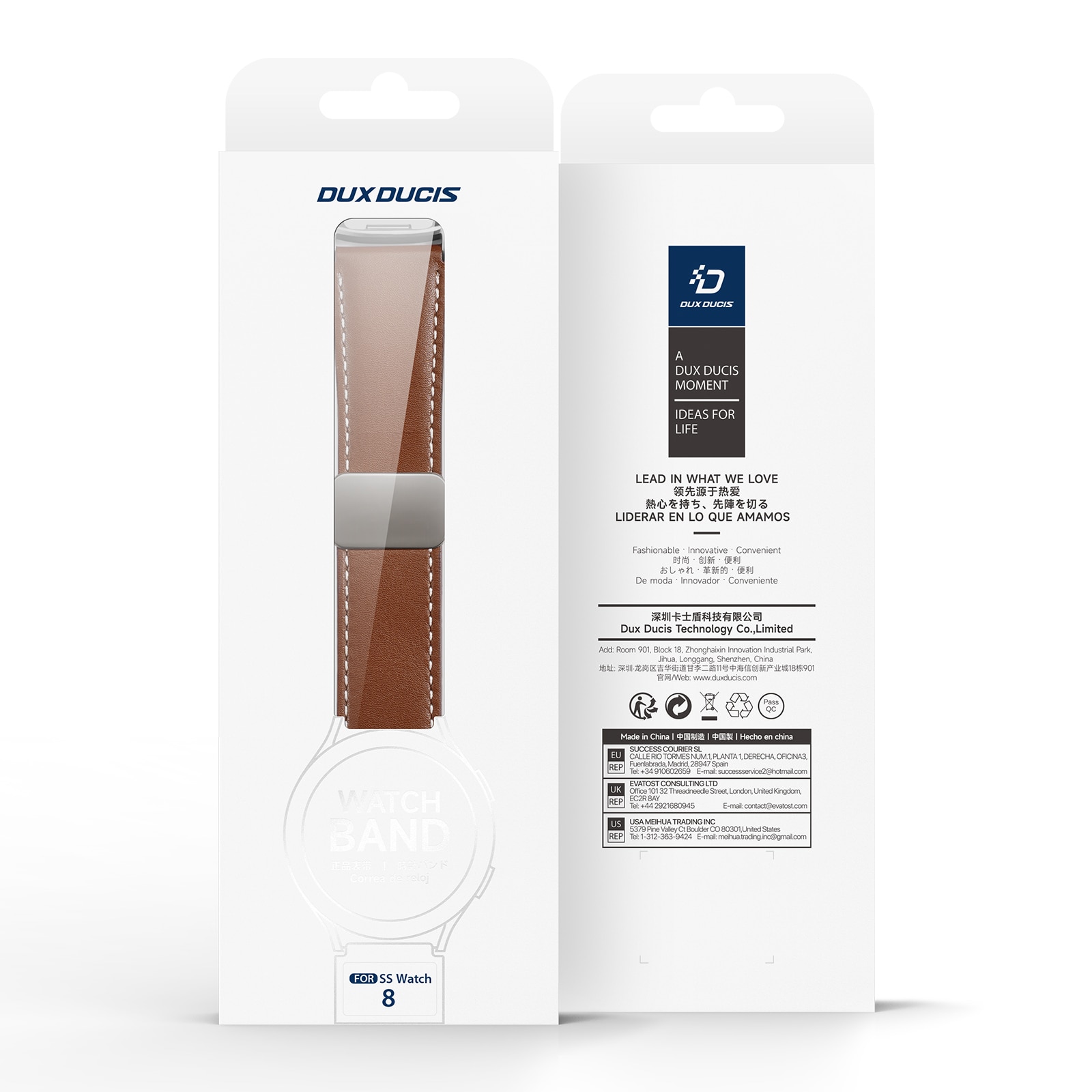 Læderrem Samsung Galaxy Watch 8 44mm Brun