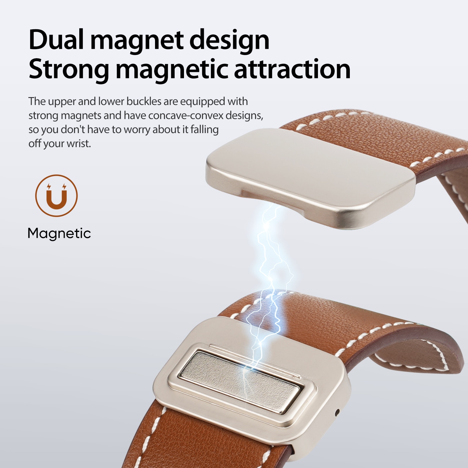 Læderrem Samsung Galaxy Watch 8 44mm Brun