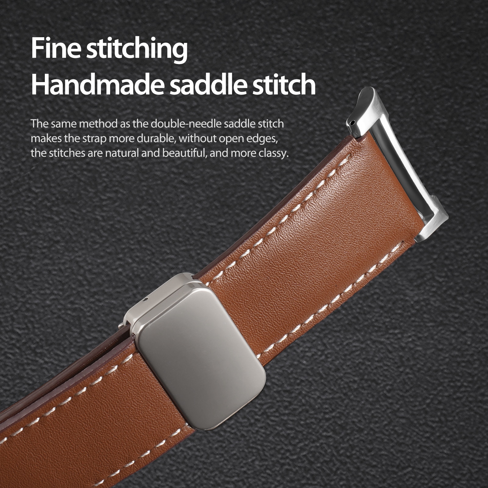 Læderrem Samsung Galaxy Watch 8 44mm Brun