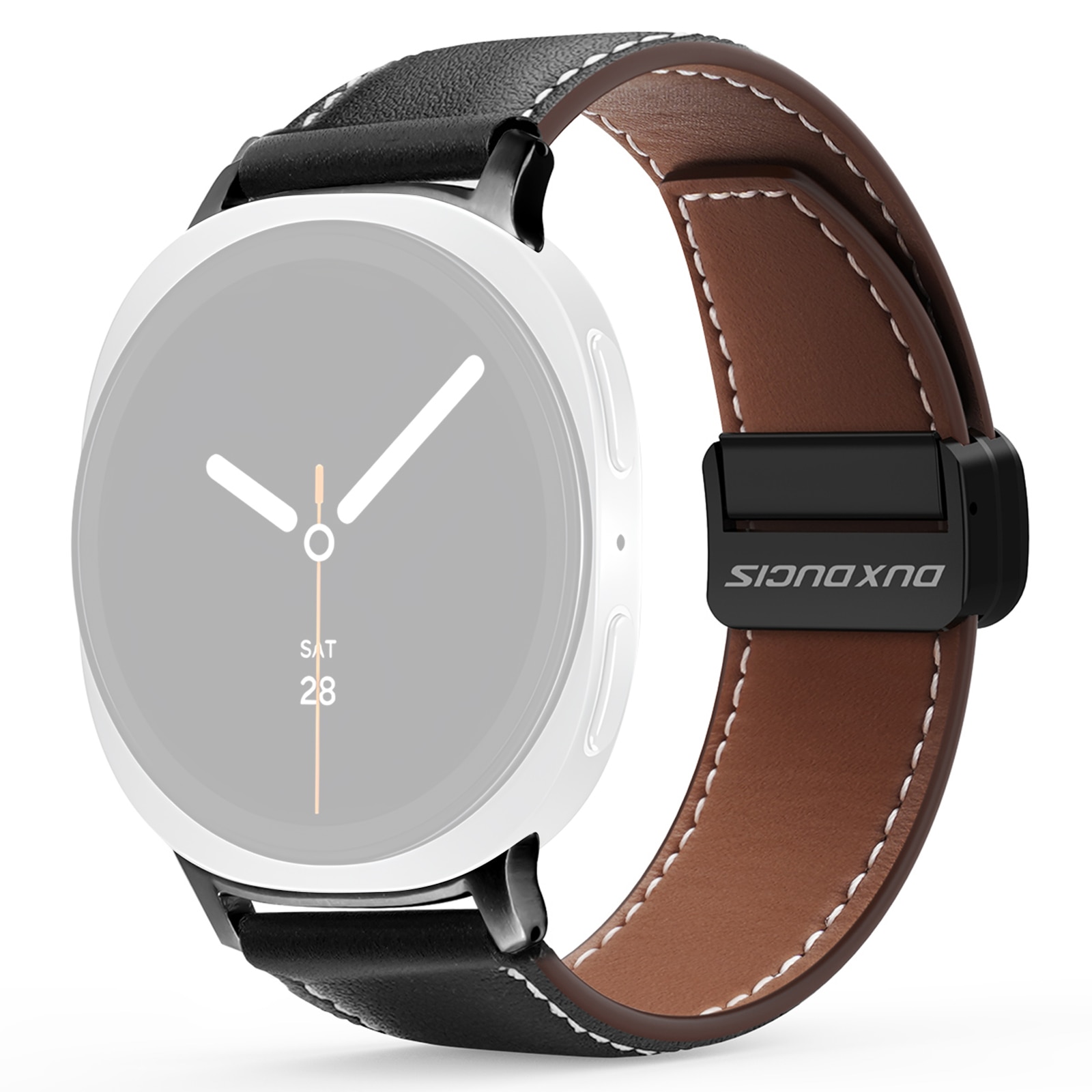 Læderrem Samsung Galaxy Watch 8 Classic Sort