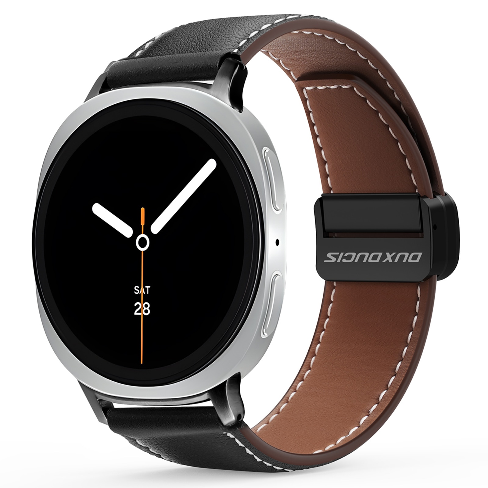 Læderrem Samsung Galaxy Watch 8 Classic Sort
