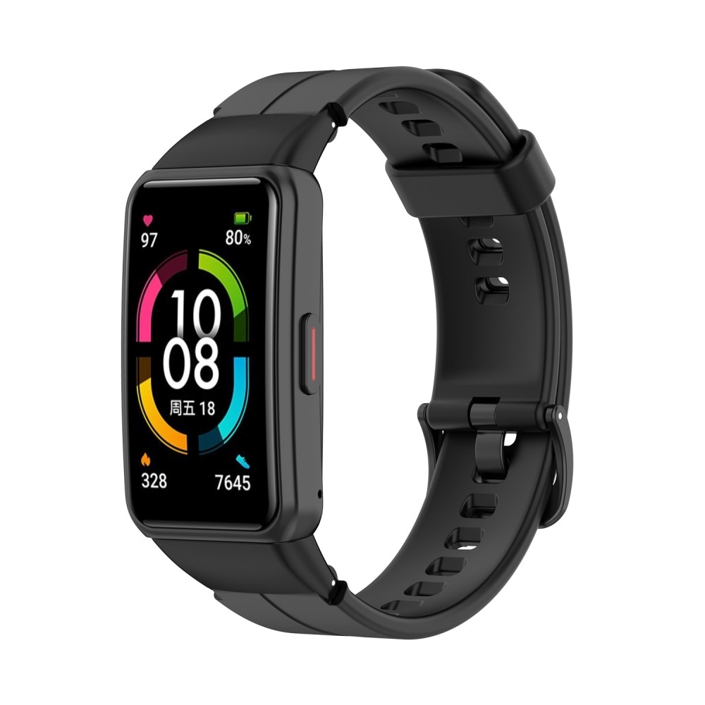 Rem af silikone til Huawei Band 6 sort