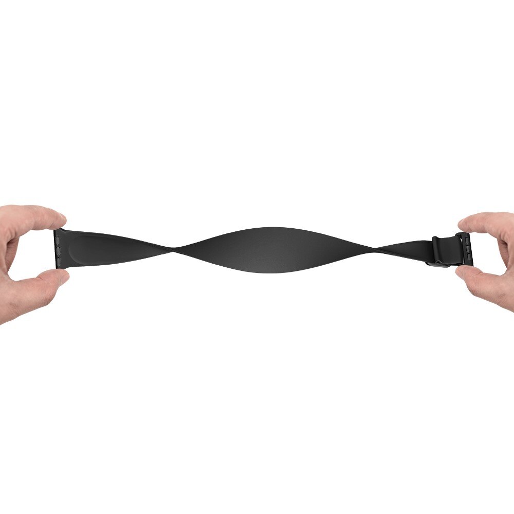 Elastisk Silikonearmbånd Apple Watch 41mm Series 9 sort