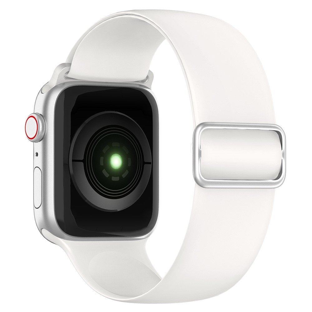 Elastisk Silikonearmbånd Apple Watch 41mm Series 8 hvid