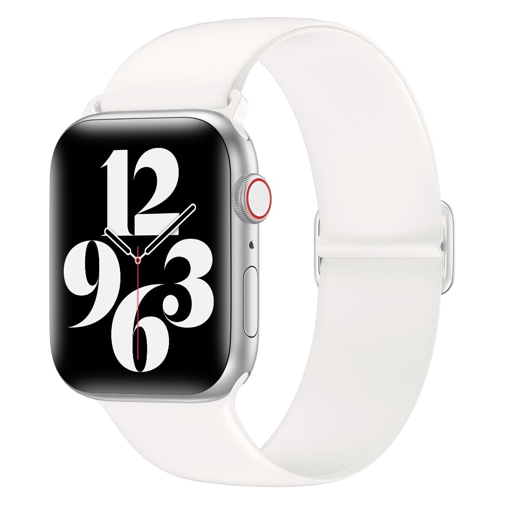 Elastisk Silikonearmbånd Apple Watch 41mm Series 9 hvid