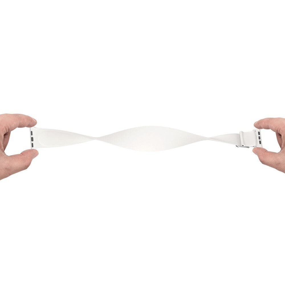 Elastisk Silikonearmbånd Apple Watch 42mm hvid