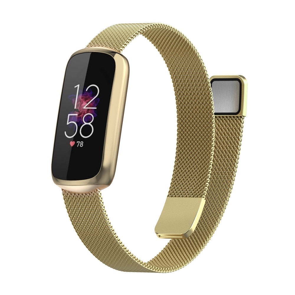 Armbånd Milanese Fitbit Luxe guld