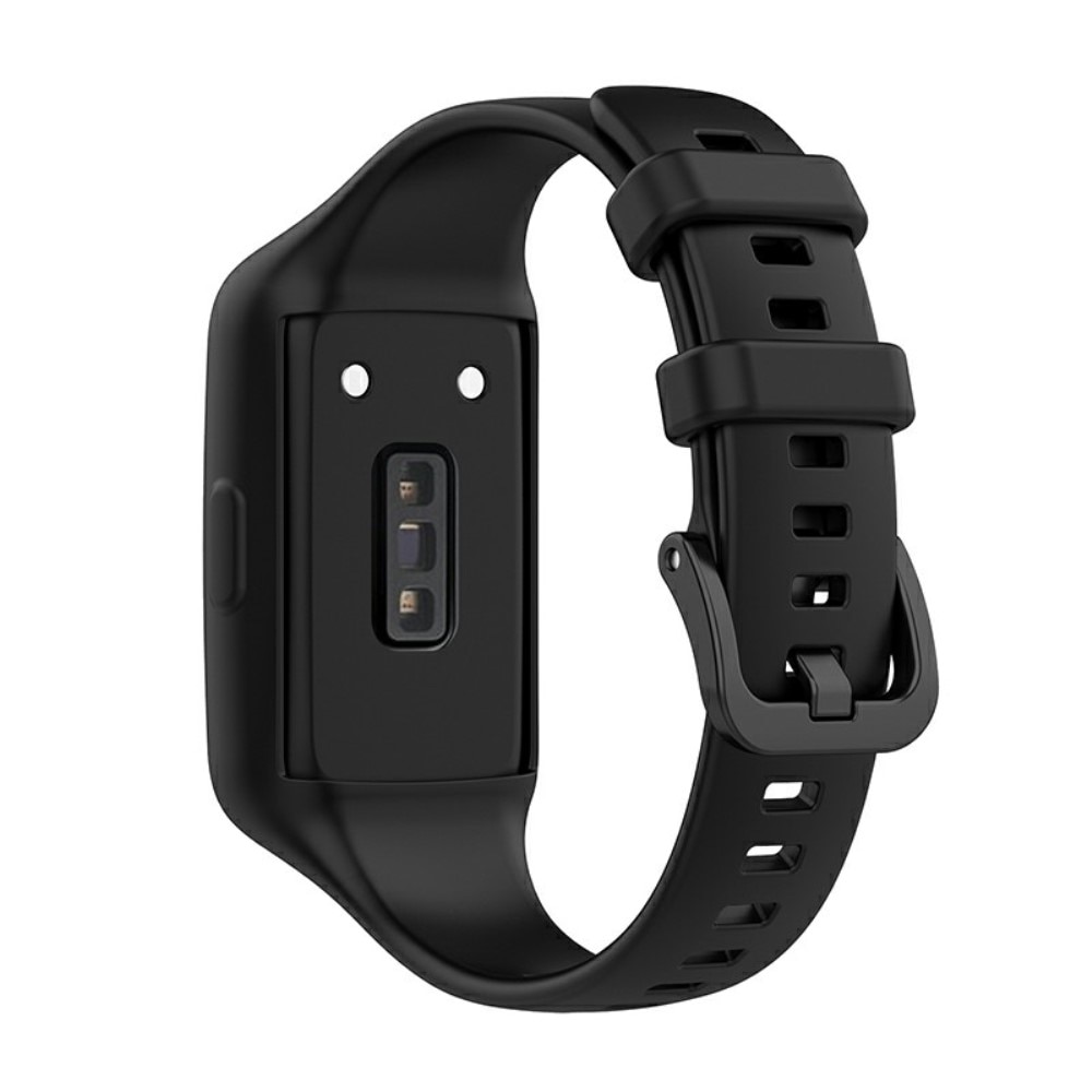 Rem af silikone til cover Huawei Band 6 sort