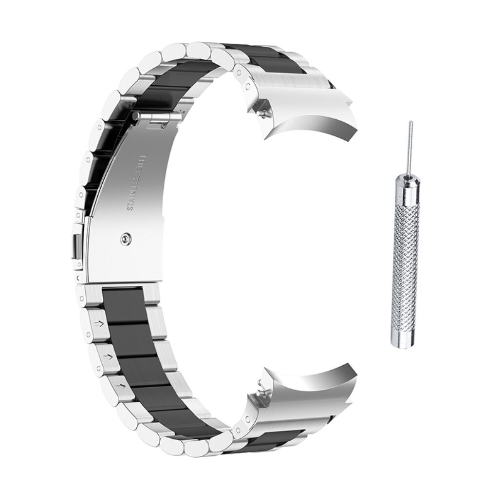 Metalarmbånd Samsung Galaxy Watch 4 44mm/Classic 46mm sølv/sort