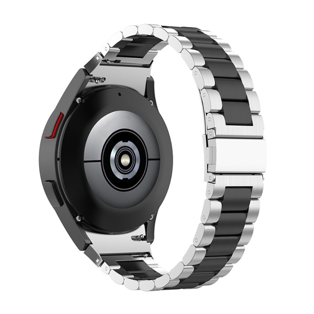 Metalarmbånd Samsung Galaxy Watch 4 44mm/Classic 46mm sølv/sort