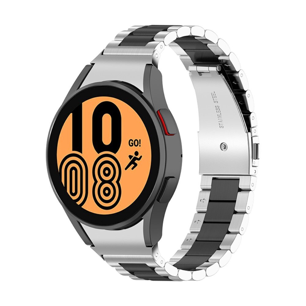 Metalarmbånd Samsung Galaxy Watch 4 44mm/Classic 46mm sølv/sort