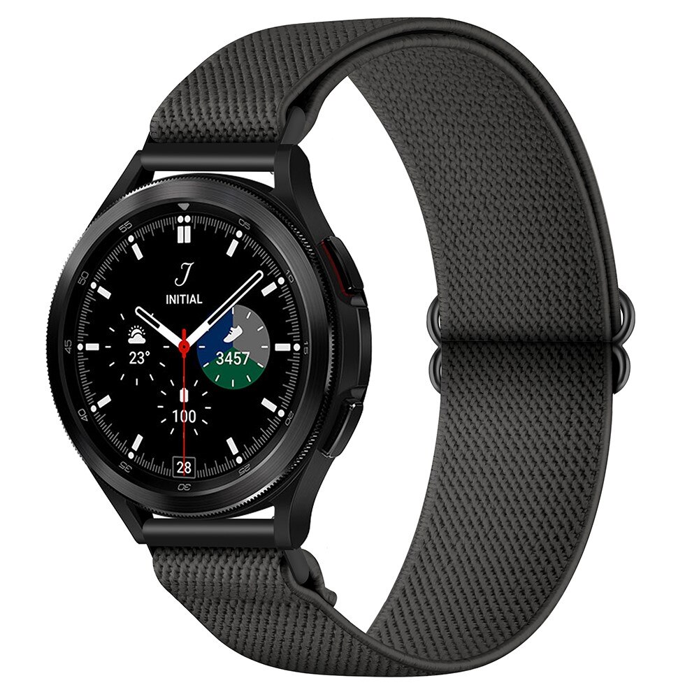 Elastisk Nylonurrem Samsung Galaxy Watch 4 40mm mørkegrå