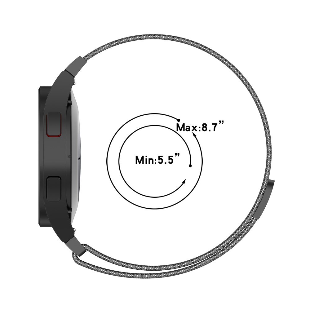 Full Fit Armbånd Milanese Samsung Galaxy Watch 6 Classic 43mm rose guld