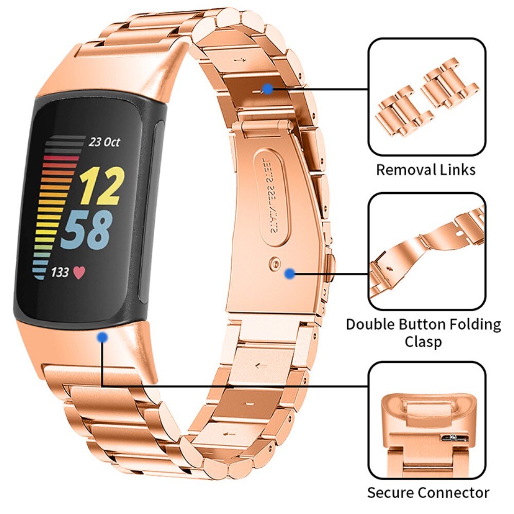 Metalarmbånd Fitbit Charge 6 Rose guld