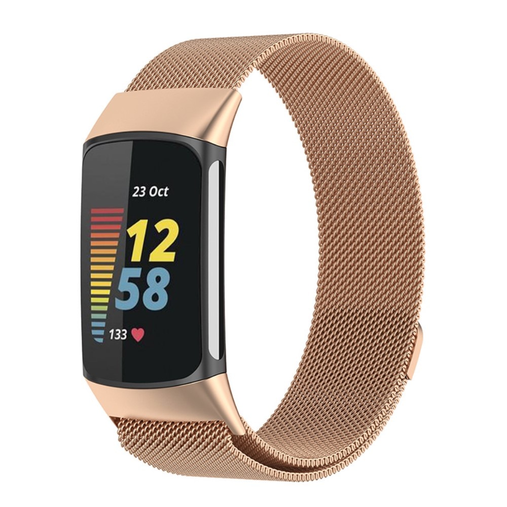 Urrem Milanese Fitbit Charge 6 rose guld