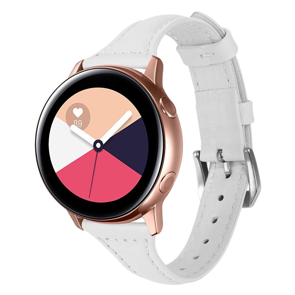 Slim Læderrem Samsung Galaxy Watch 5 Pro 45mm hvid