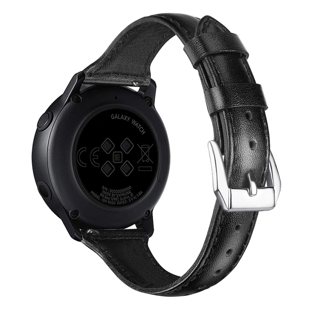 Slim Læderrem Samsung Galaxy Watch 4 Classic 42mm sort